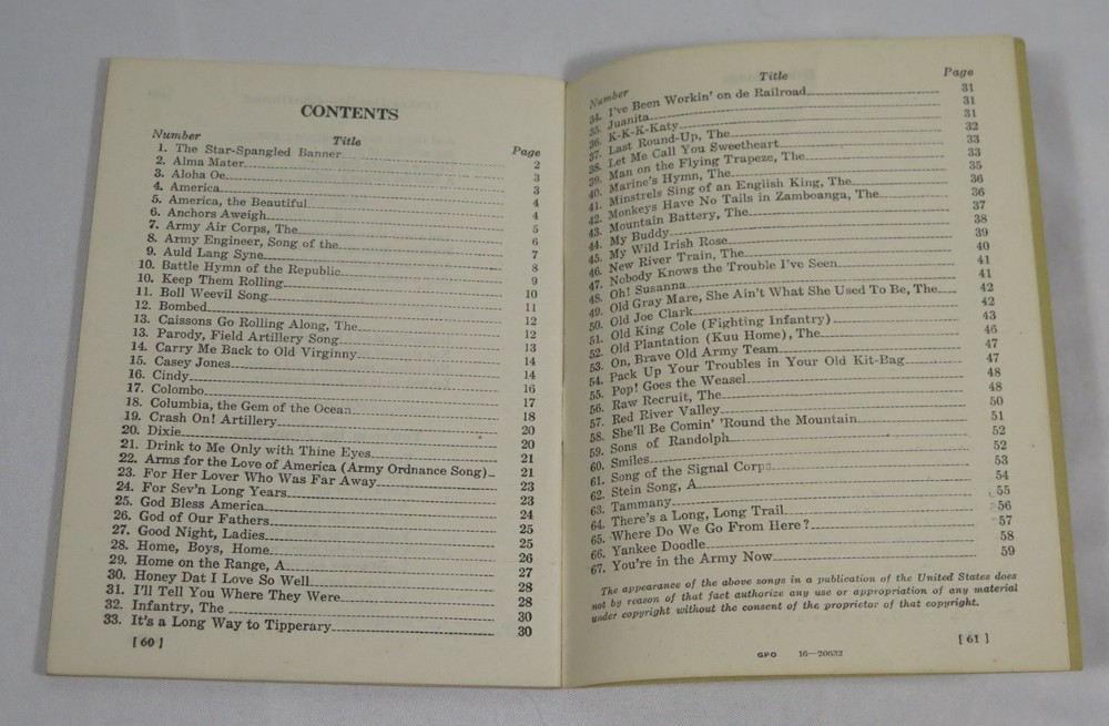 Army Song Book 1941