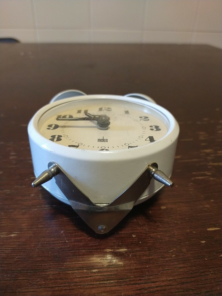 Used Melux Brand Working Double Bell Table Alarm Clock
