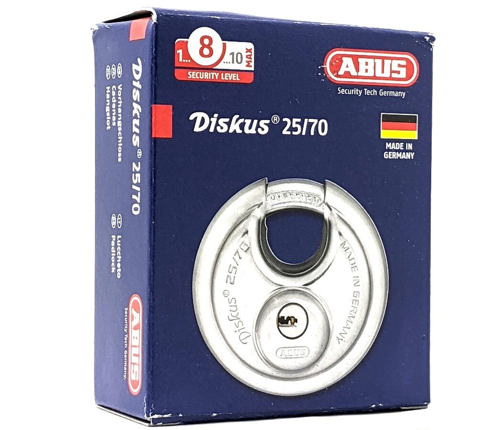 ABUS 25/70 EC Diskus Round Padlock - Made in Germany