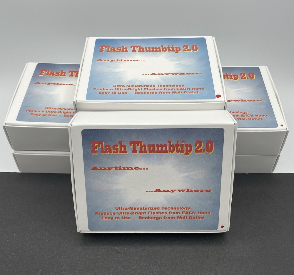Flash Thumb Tip 2.0 Stage Magic Trick Prop Gimmick Light Illusion RED AC CHARGER