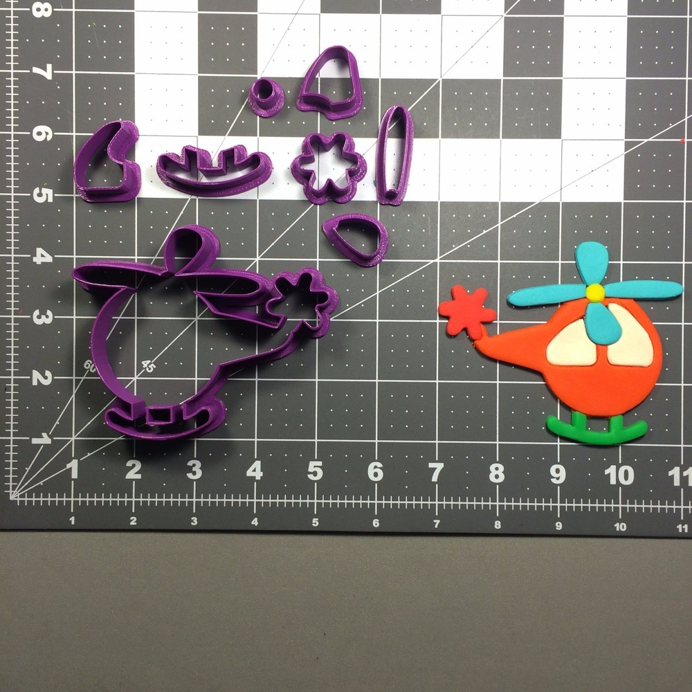 Helicopter 100 Cookie Cutter Set