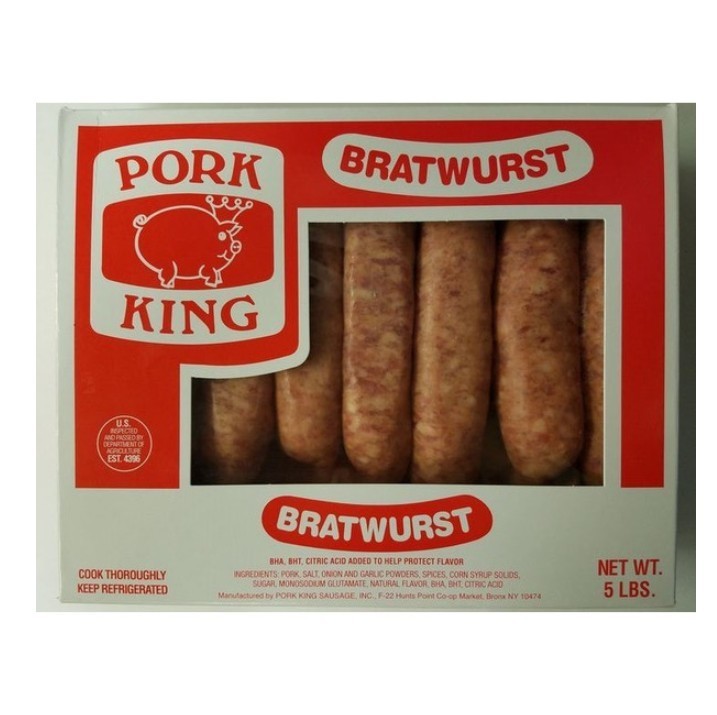 Pork King - Bratwurst Sausage - 5 lbs