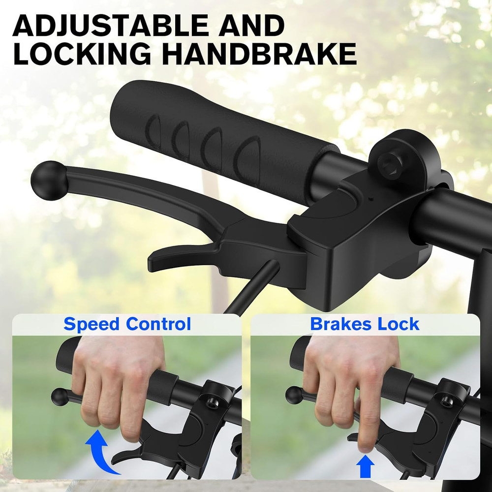 Adjustable Knee Scooter, All Terrain Foldable Knee Scooter Walker, Disc Brake Kn