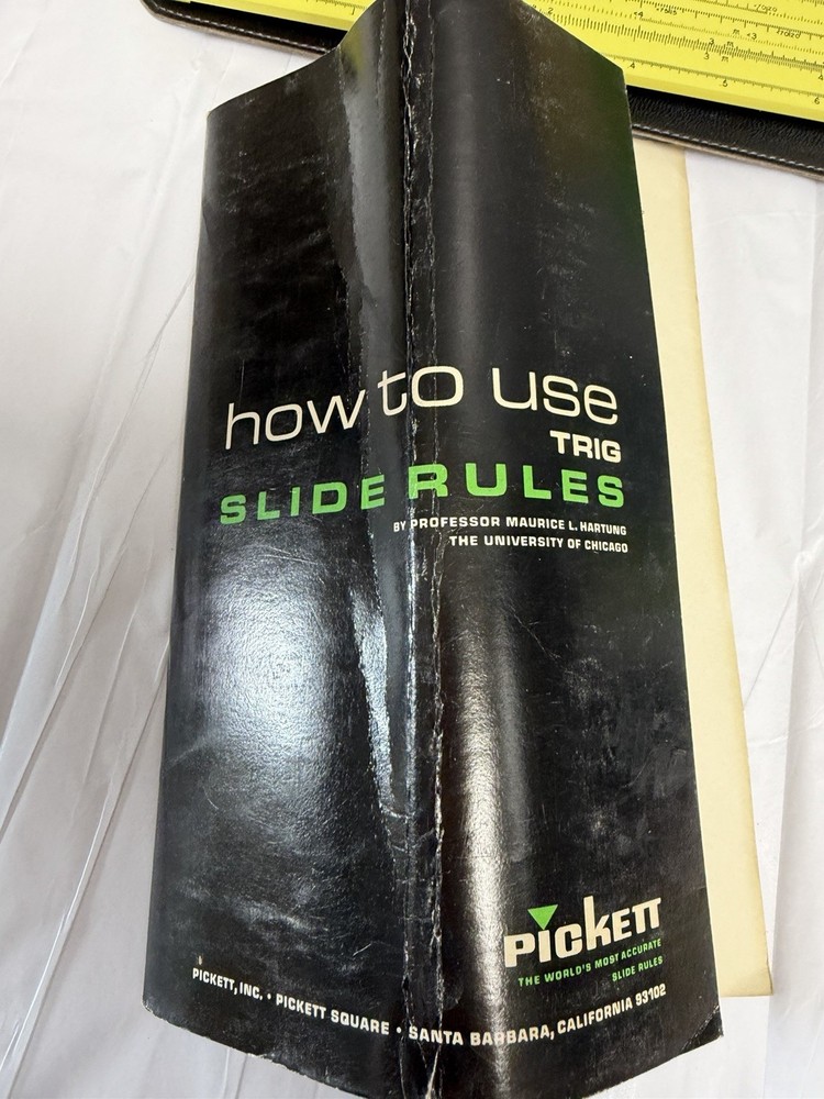 Vintage PICKETT Microline 120 Slide Rule, Case *Read Description*
