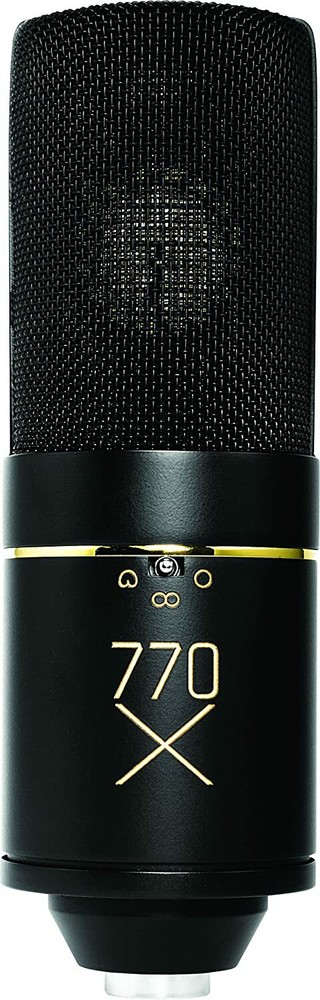 MXL Mics 770X Multi-Pattern Condenser Microphone, XLR Connector, Black & Gold