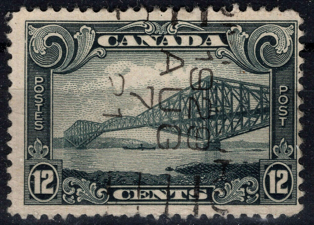 1928   CANADA 12C #156   USED VF BRIDG