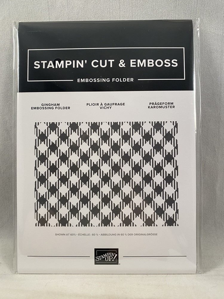 GINGHAM Embossing Folder Stampin Up Crosshatch A23