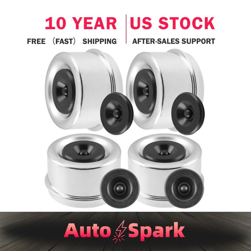 4pcs Trailer Bearing Dust Cap Wheel Trailer Axle Grease Cover for 2000-3500 Ibs
