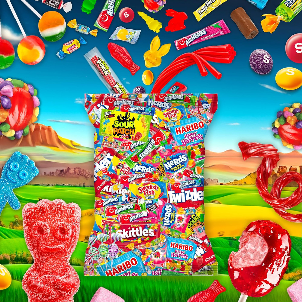 Bulk Candy Variety Pack - 6 Lb Candy - Candy Bulk Individually Wrapped Candy- Ea