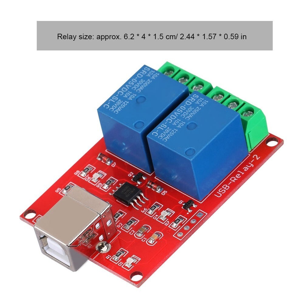 2-Channel 5V Computer USB Smart Switch Controller PC Relay Drive Module