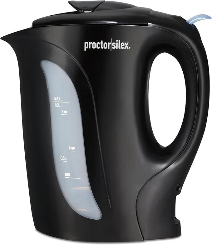 Proctor Silex Electric Tea Kettle, Water Boiler & Heater Auto-Shutoff & Boil-Dry