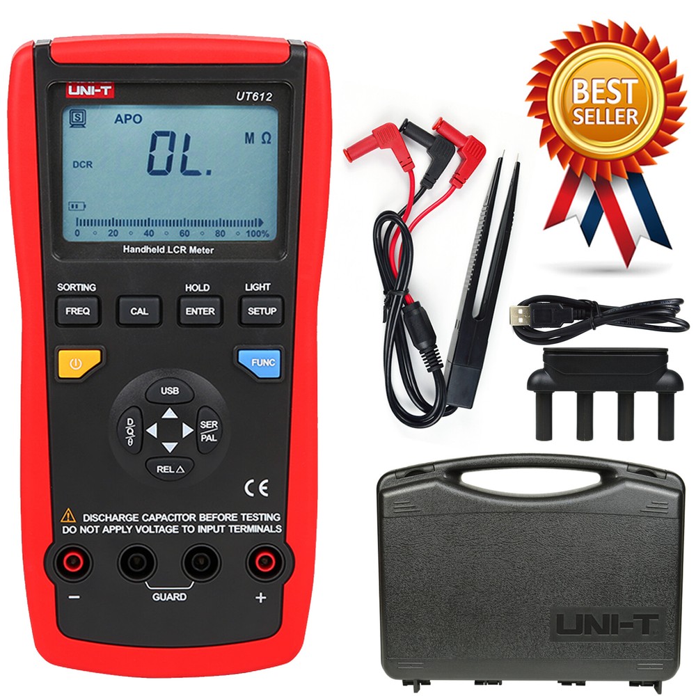 UNI-T UT612 USB Interface Auto Range LCR Meter Inductance Freq Auto Off Teste✦Kd