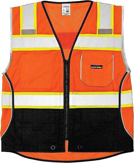 Kishigo Medium Hi-Viz Orange Polyester Mesh, Size Medium