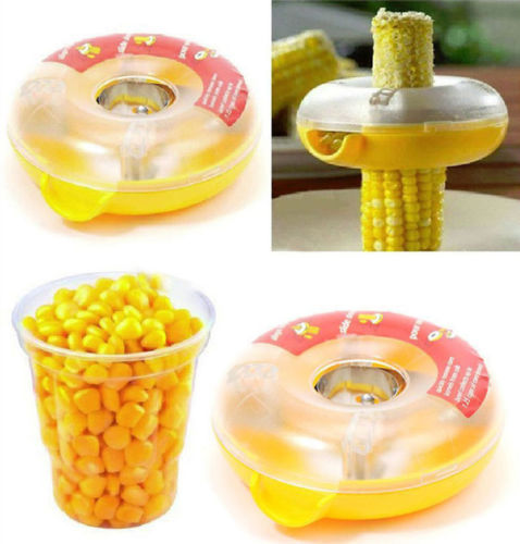 One-Step Corn Peeler Thresher Tool Kitchen Cob Kerneler Cut Stripper Remover