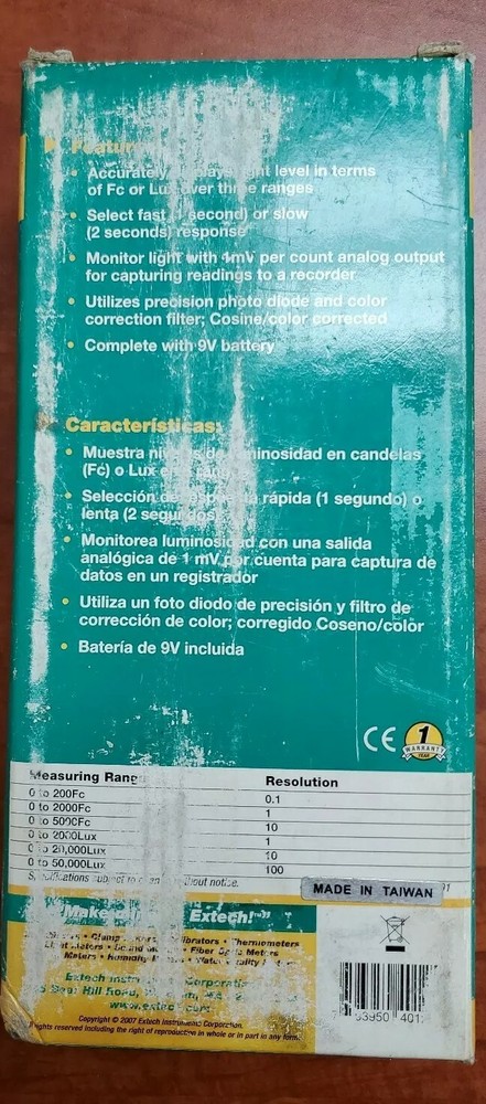 Extech 401025 Light Meter