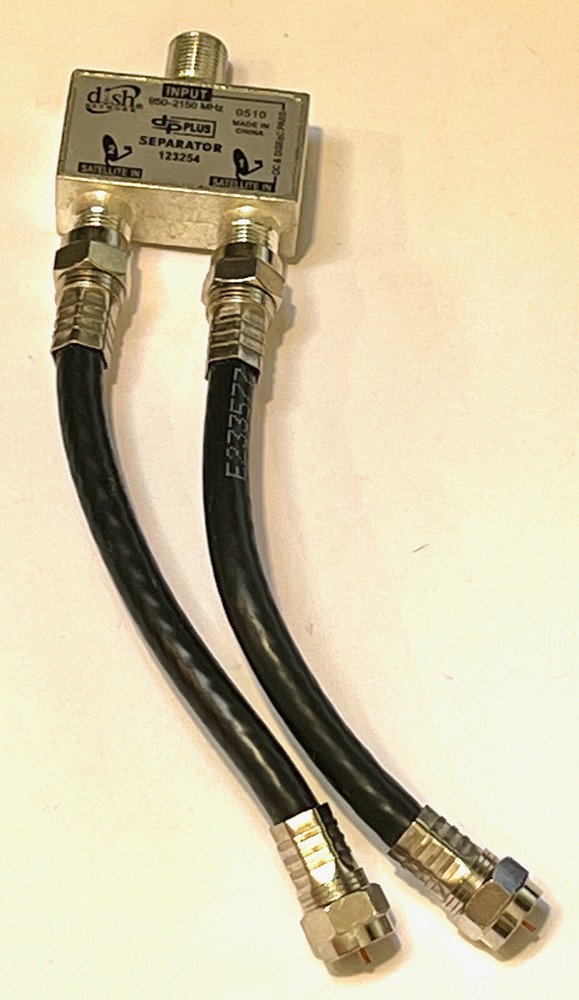 Dish Network Plus Separator 123254 with 4in cables