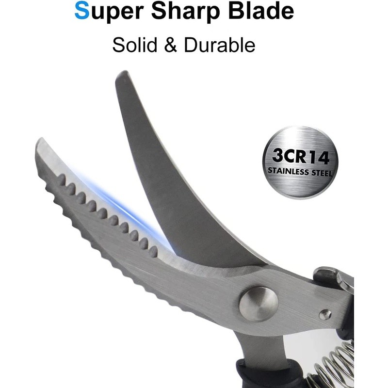 Heavy Duty Kitchen Shears Stainless Steel Poultry Scissors Multi-Function Tool
