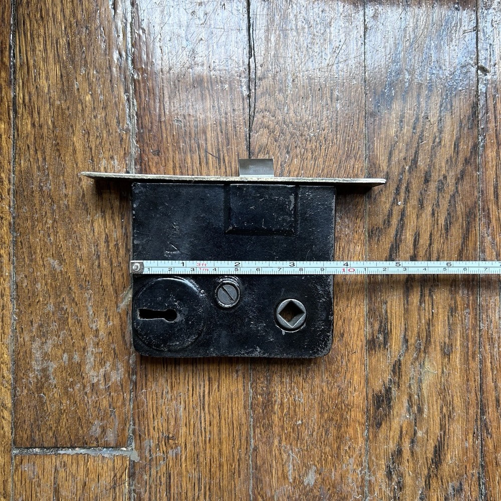 Antique Door Hardware Set Steel Door Knobs Escutcheons & Mortise Lock