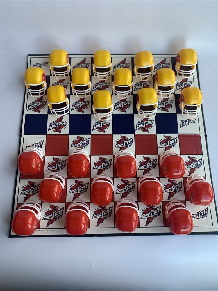Vintage Iowa State Checkers Board Game Complete Set with Instructions