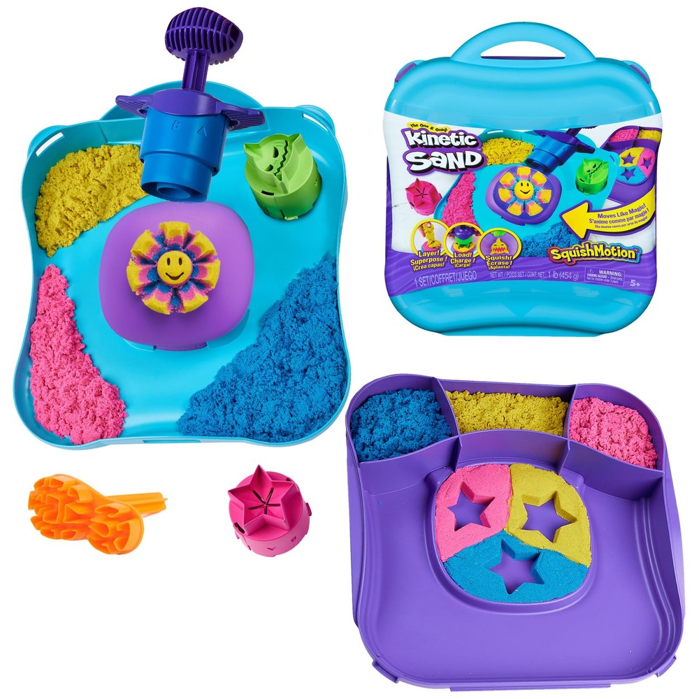 Kinetic Sand, SquishMotion, Easter Basket Stuffers, Includes 1lb Moldable Pla...