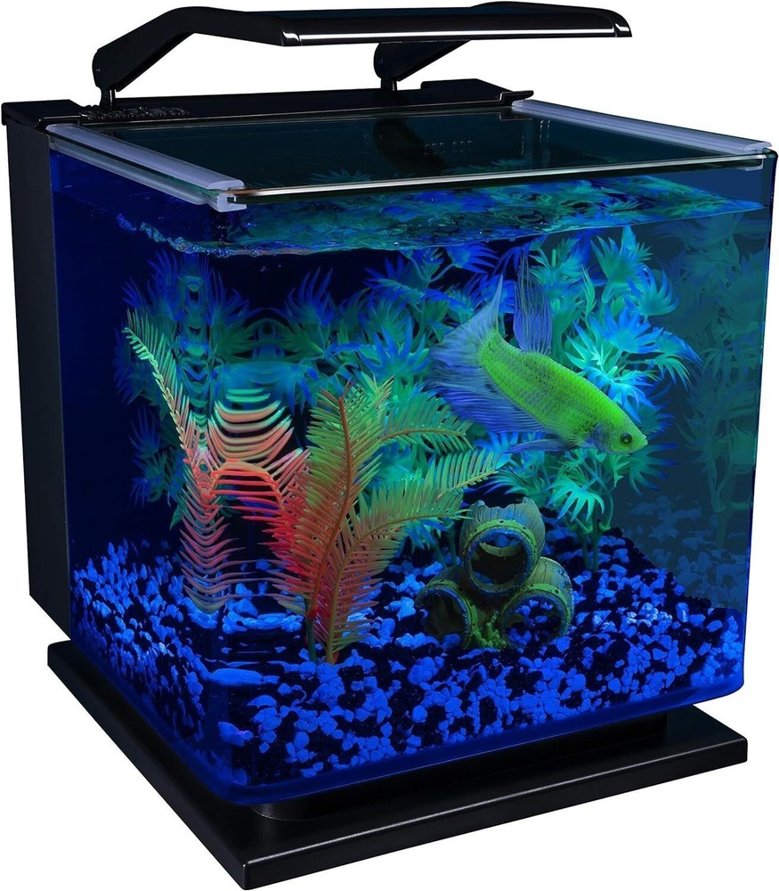 3 Gallons Betta Shadowbox Aquarium Kit w/ LED Lighting System Tabletop Display