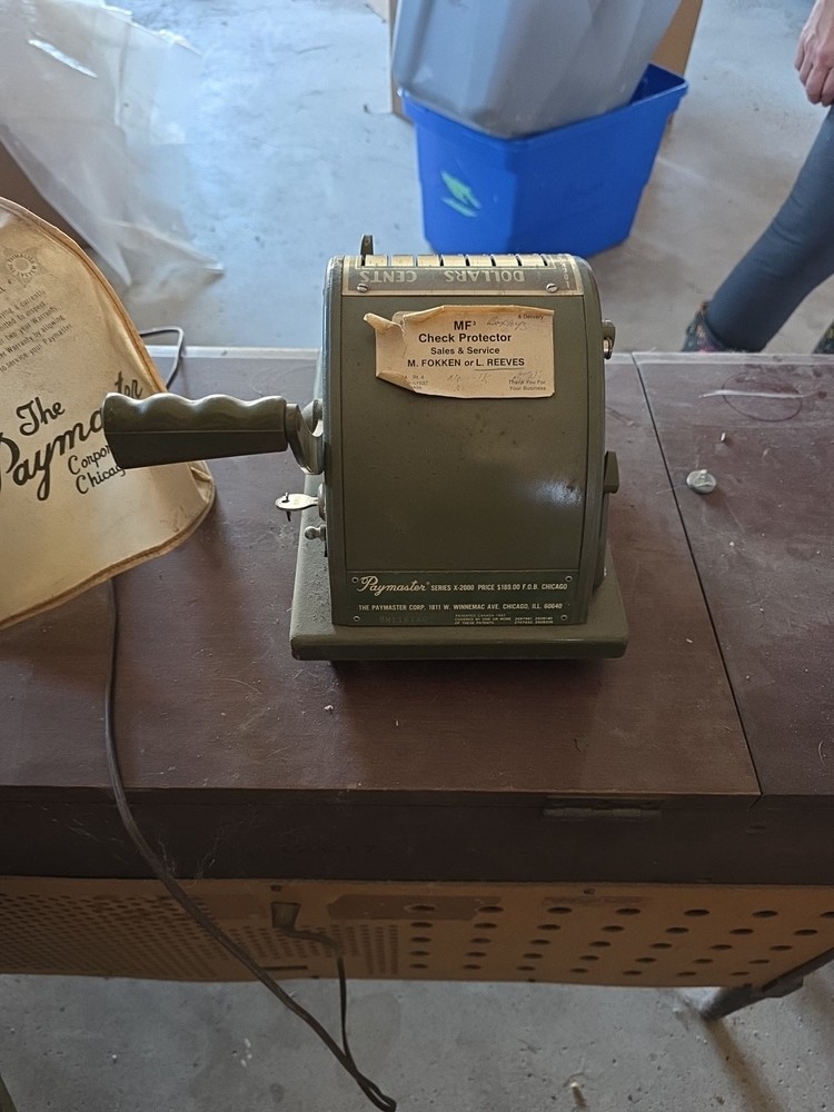 Vintage Paymaster Series X-2000 Check Writer Embosser Machine