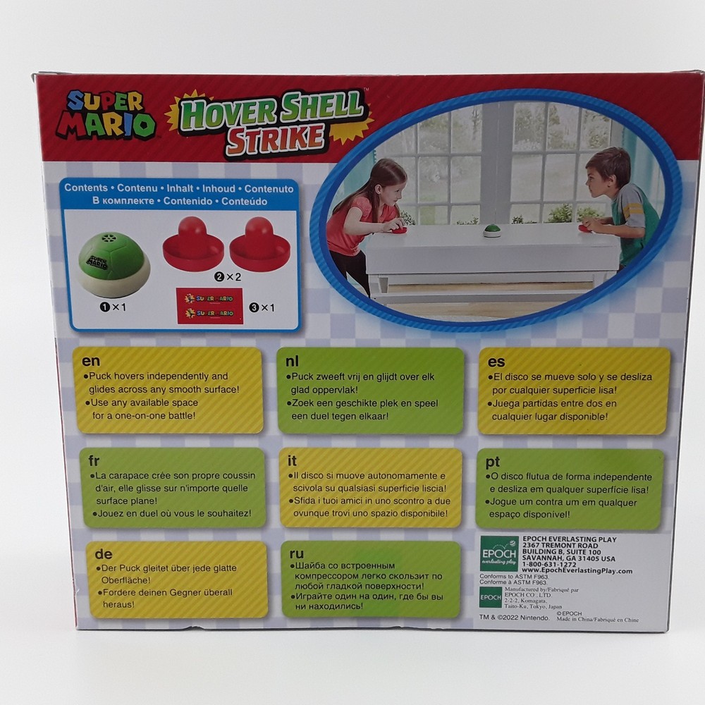 Epoch Games Super Mario Hover Shell Strike Tabletop or Floor Multiplayer Game