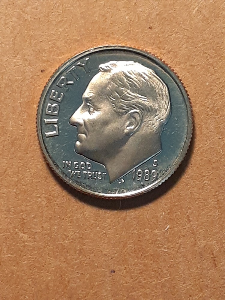 1989 S ROOSEVELT DIME  CLAD