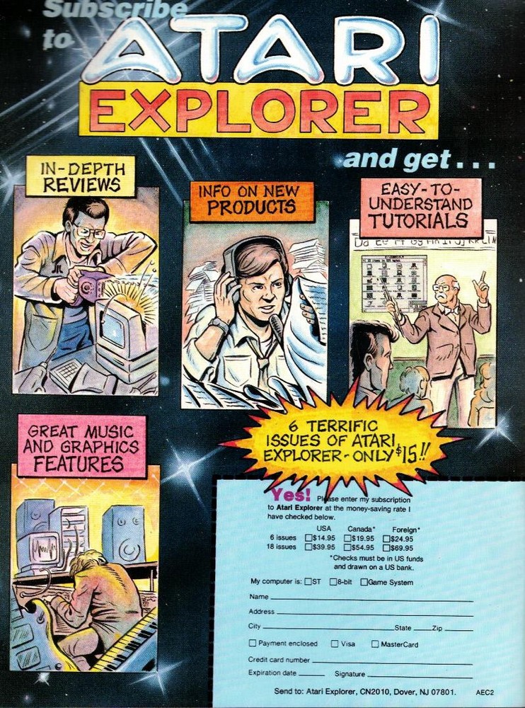 ATARI EXPLORER ~ Spring 1990 ~ NEW! ~ Editorial that got Dave & Betsy Ahl Fired!