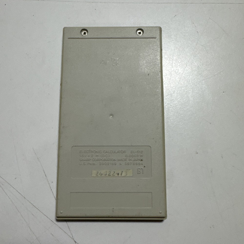 1983 Sharp EL-512 Scientific VTG Calculator