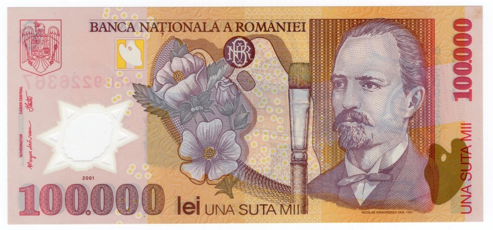 ROMANIA P-113a 100000 Lei 2001 UNC