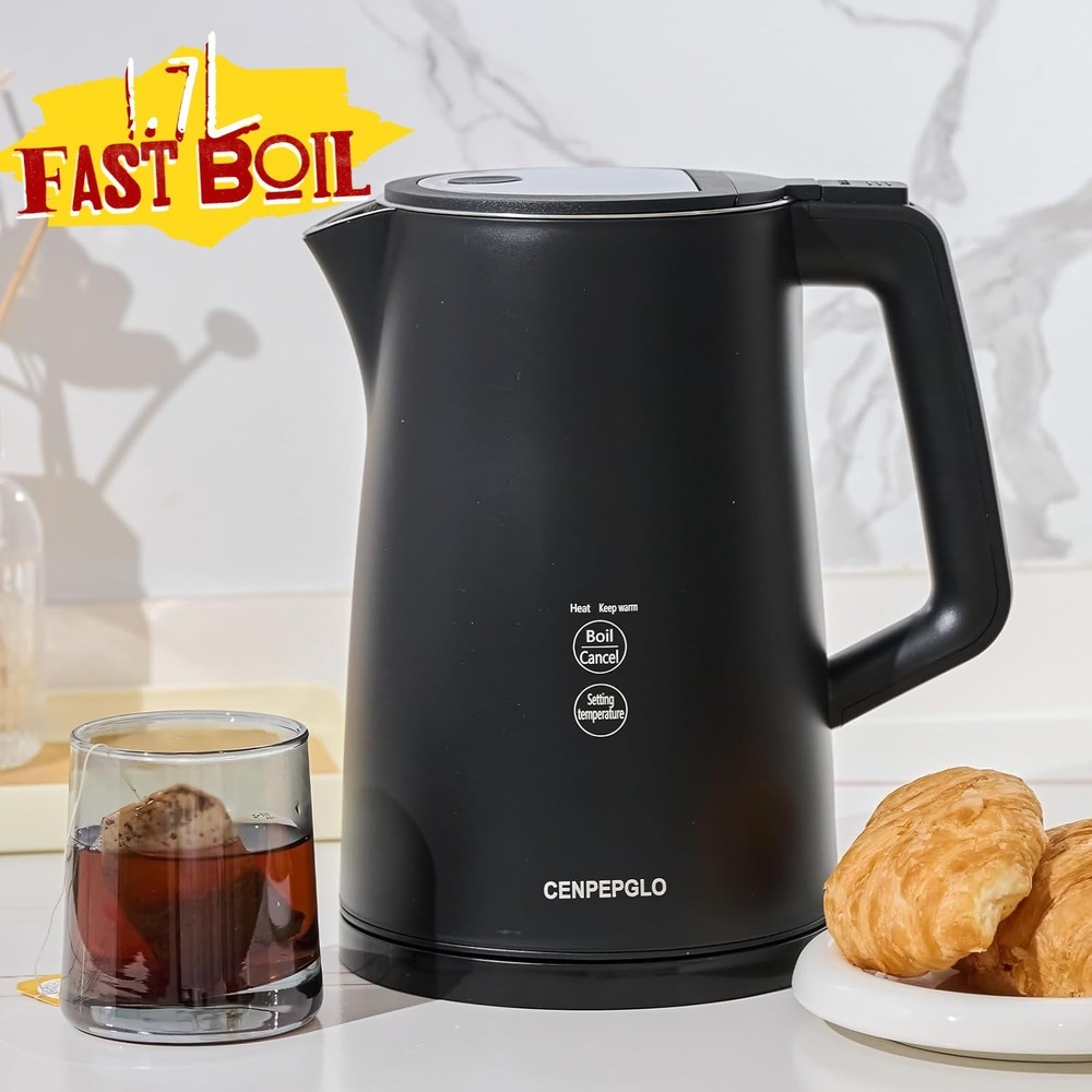 Electric Kettle 1.7L | 7 Temp Control,Cool Touch, Keep Warm, Auto Shut-Off 1500W