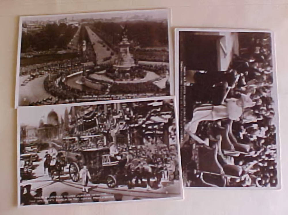 GREAT BRITAIN KING GEORGE V  JUBILEE EXCEL 3 DIFF. POST CARDS ALL MINT