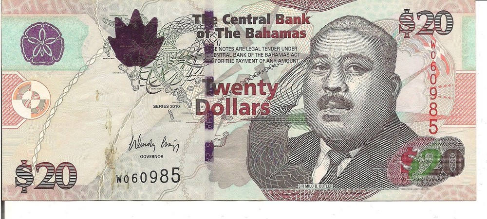 BAHAMAS, 20 DOLLARS,P#74Aa, 2010