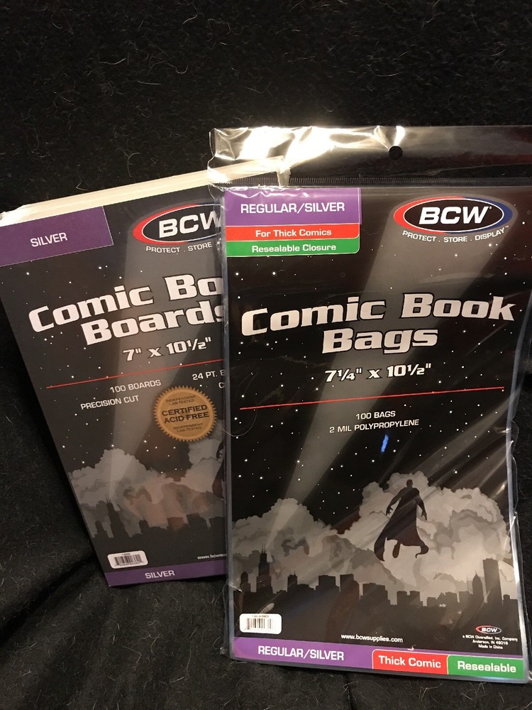 25 Preassembled Silver Age Comic Book Bag And Boards thick holds regular as well