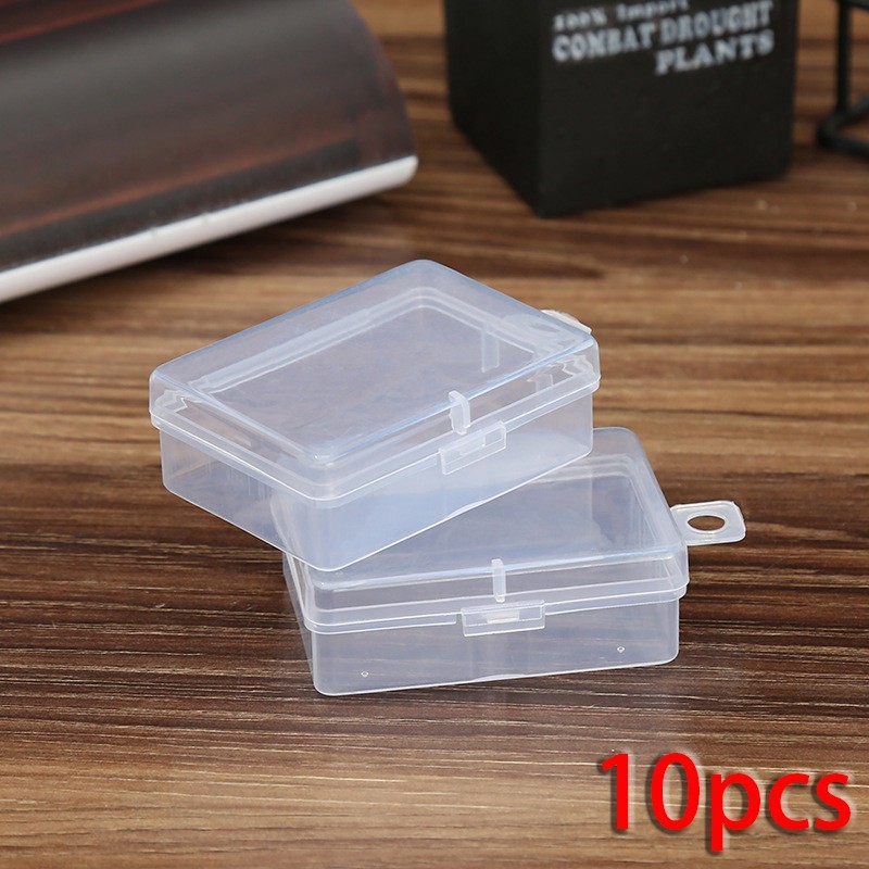Accessory Storage Box Transparent 10pcs Case Container Holder Organizer