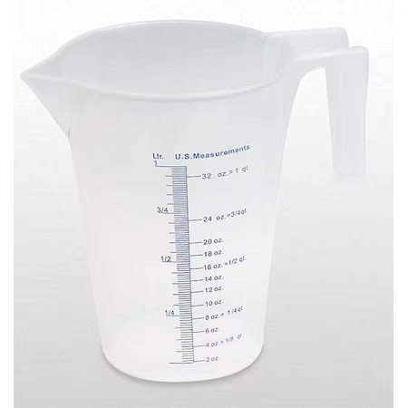 Funnel King 94130 Measuring Container, Fixed Spout, 1 Quart
