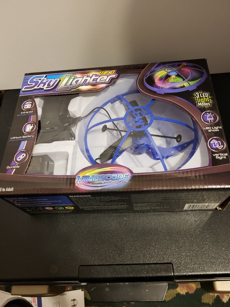 MINDSCOPE SKY LIGHTER MICRO UFO INFRARED REMOTE CONTROL MINI DRONE - Blue