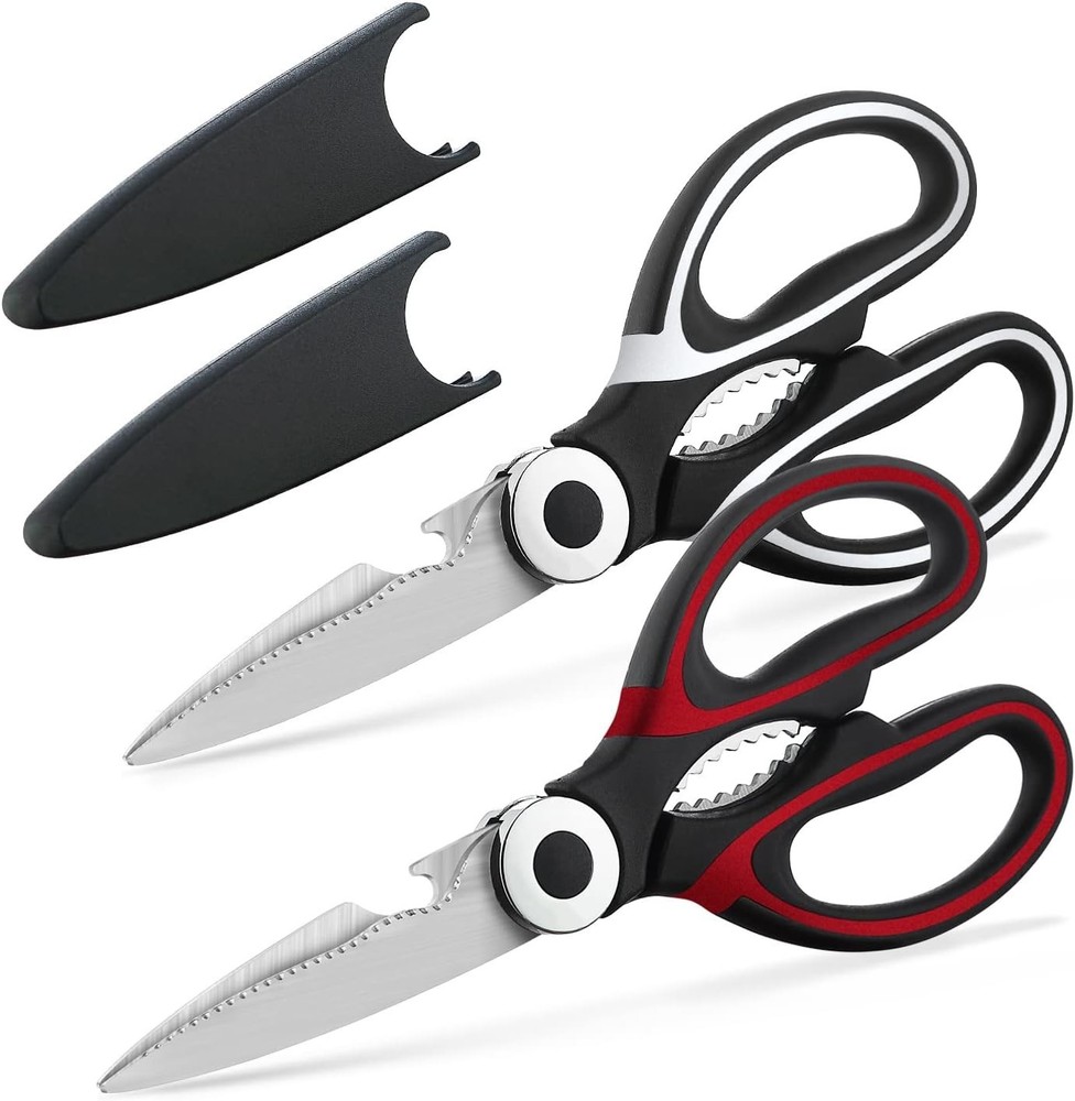 Versatile Heavy Duty Kitchen Shears - Sharp Stainless Steel Cooking Scissors