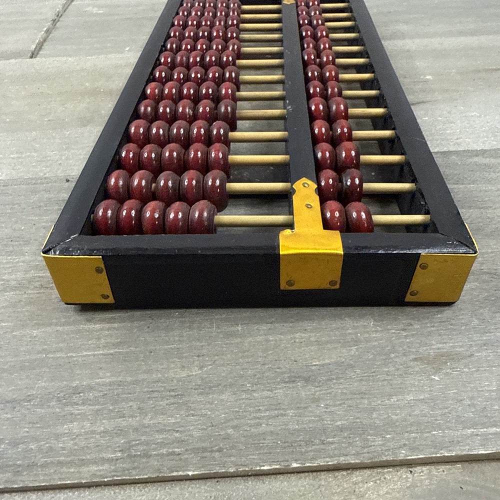 Abacus XingYuan Brand Black Lacquer Red Beads