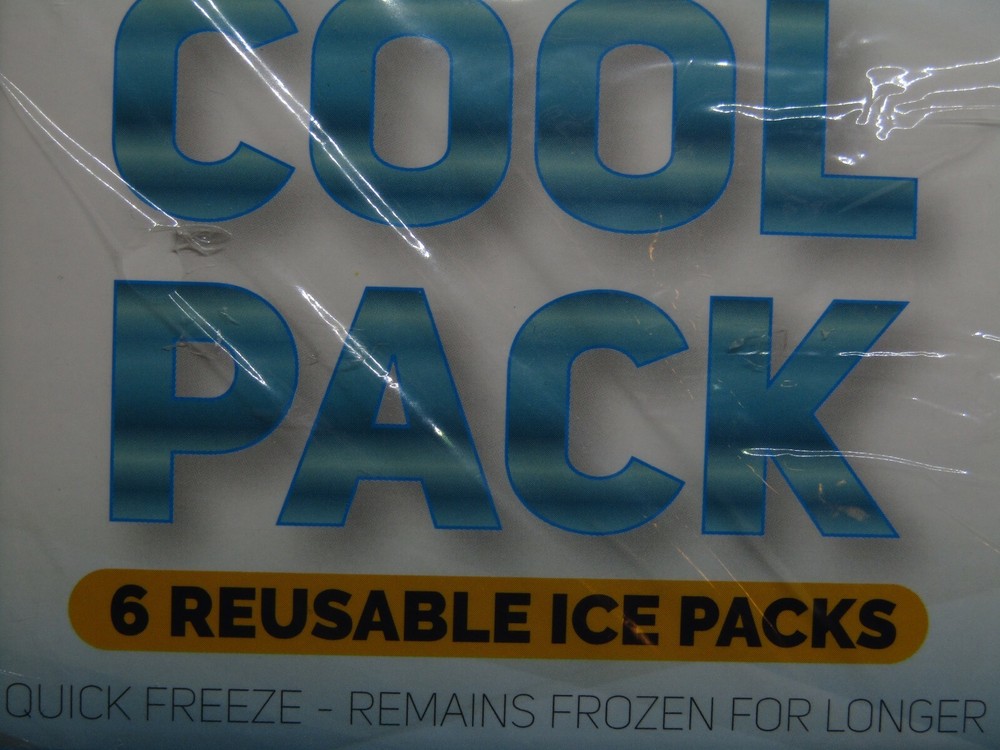 Slim-Versatile Cool Pack 6 Reusable Ice Packs.