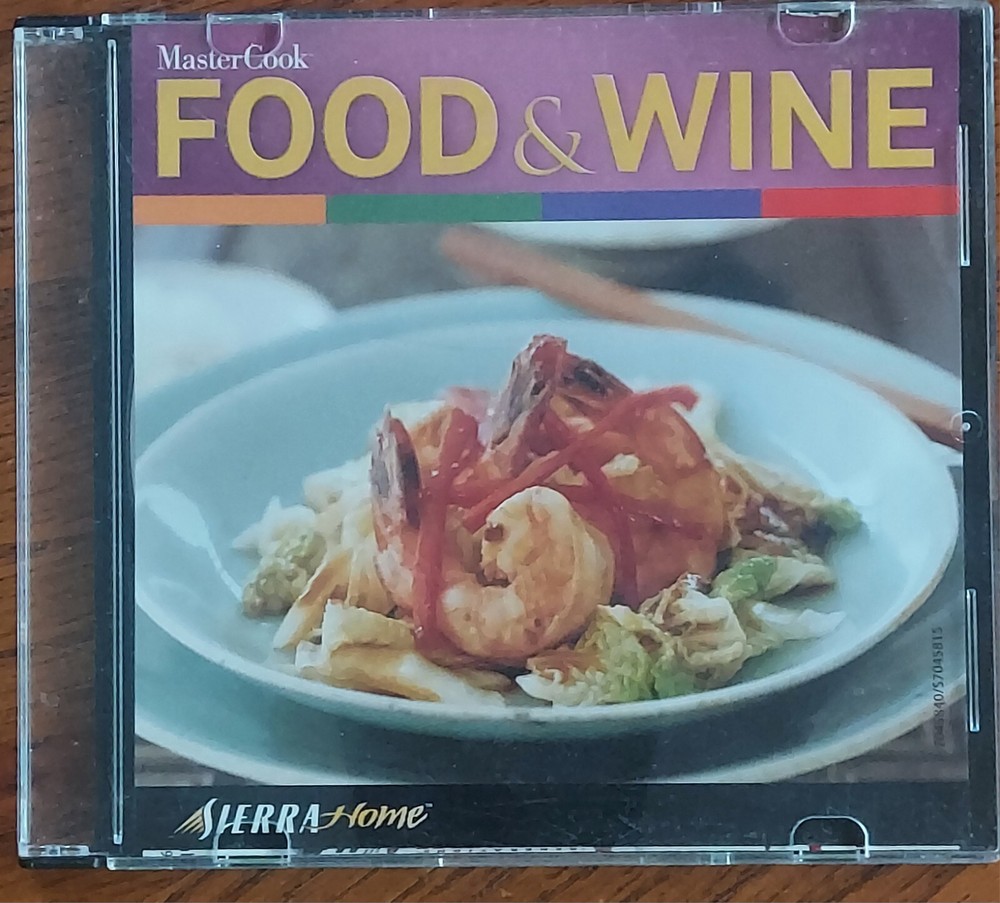 MASTERCOOK FOOD AND WINE PC SOFTWARE