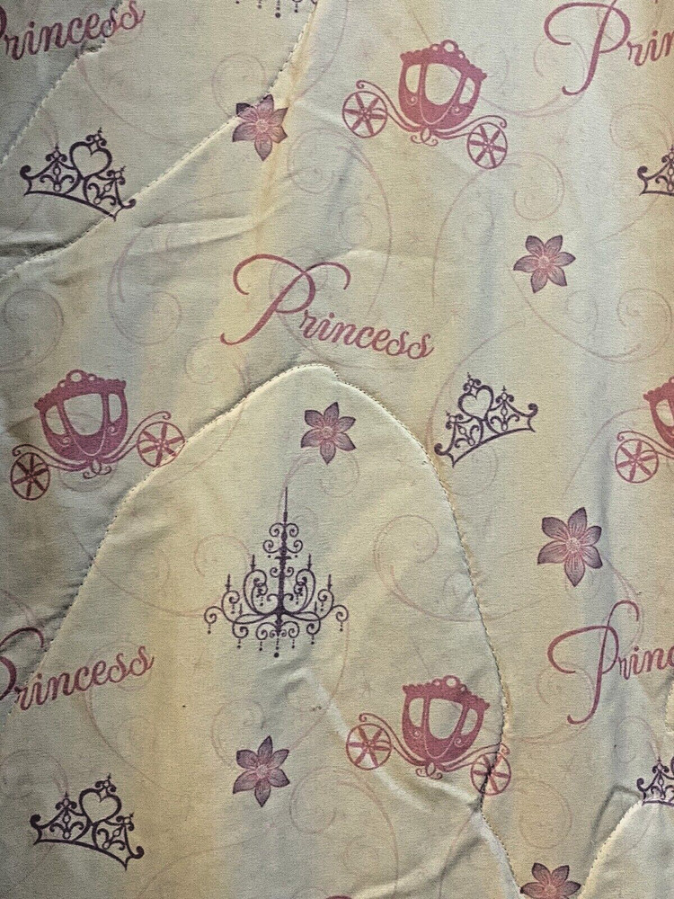 Disney Princesses Cinderella Reversible Large Comforter Blanket Throw 56x41