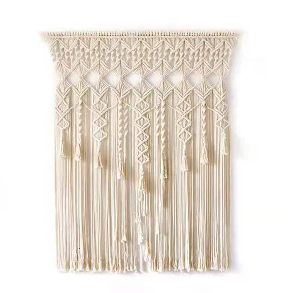 Handmade Macrame Wall Hanging Boho Home Backdrop Door Window Curtain Decor
