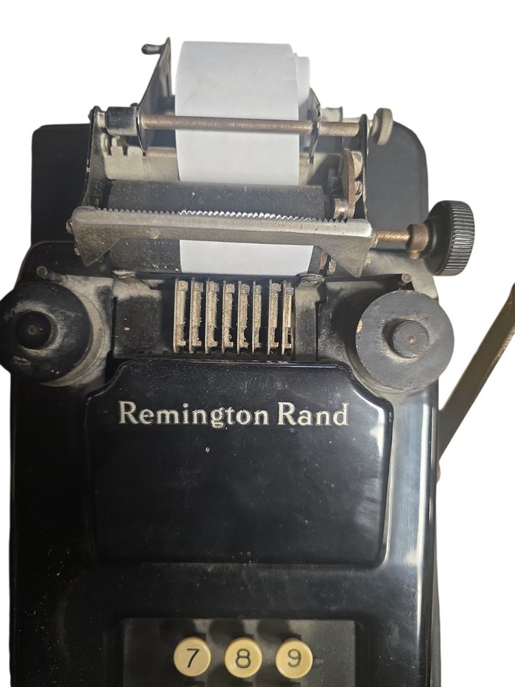 VTG Remington Rand Manual Adding Calculating Bookkeeping Adding Machine - TESTED