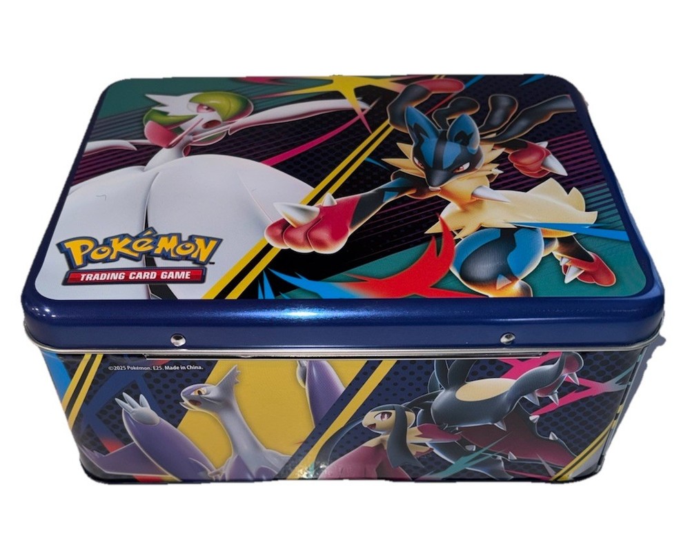 Pokemon TCG Fall Collector Tin Lunchbox MEGA EVOLUTION WITH PROMOS - EMPTY BOX