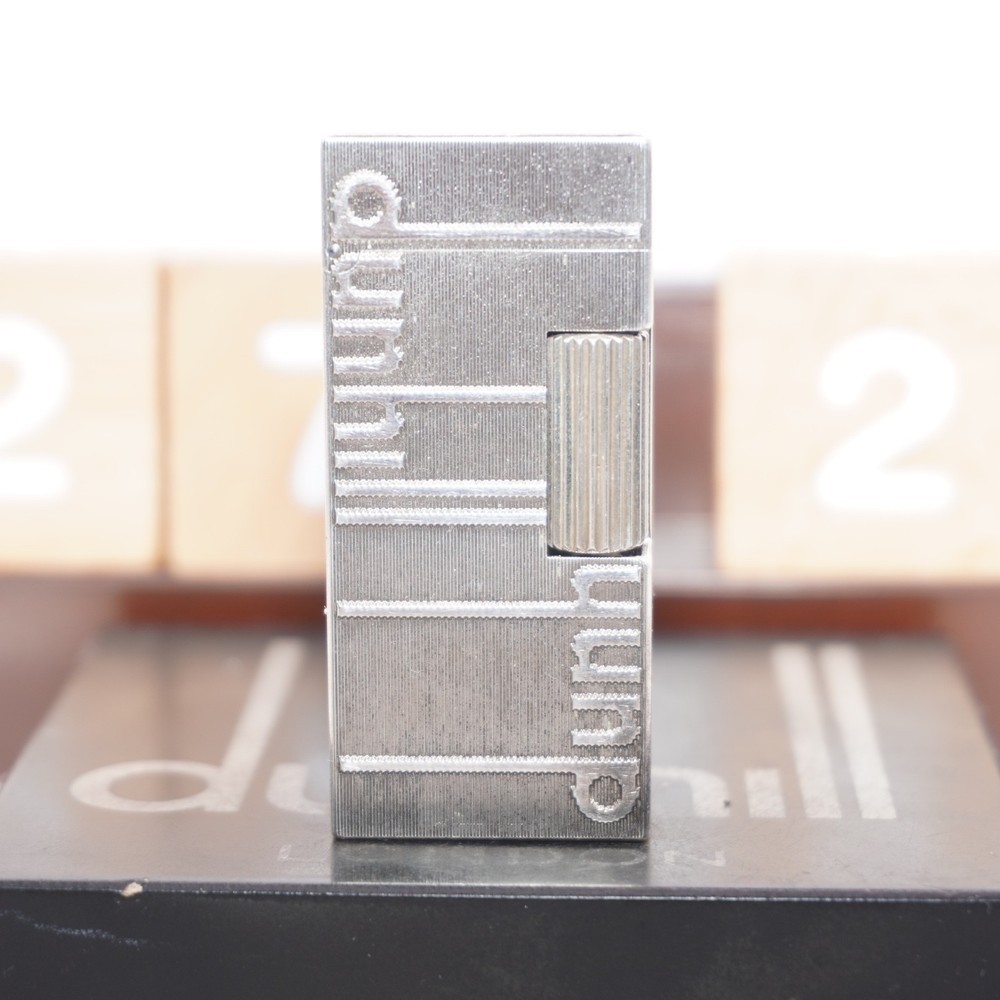 Dunhill Mini Lighter Silver _ Signature _Ultrasonically Cleaned_Working