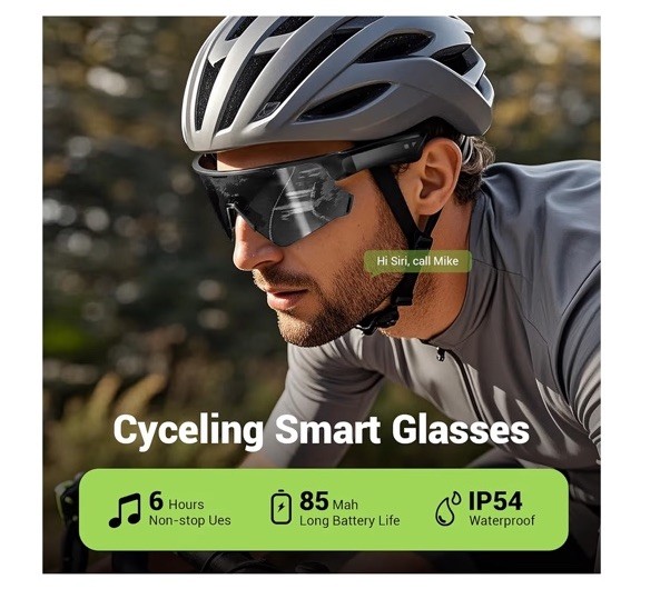 Blackview Bluetooth 5.3 Polarized Cycling Sunglasses Black