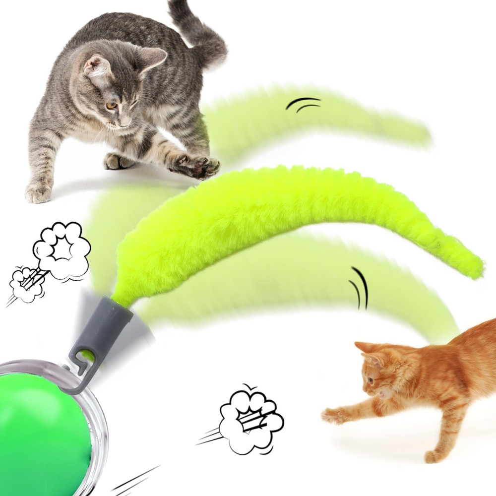 20Pcs Cat Ball Replacement Tails, Automatic Moving Interactive Toy Tail Acces...