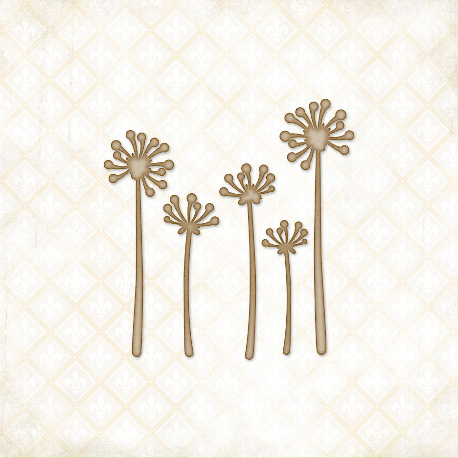 Blue Fern Studios Chipboard - Pretty Weeds